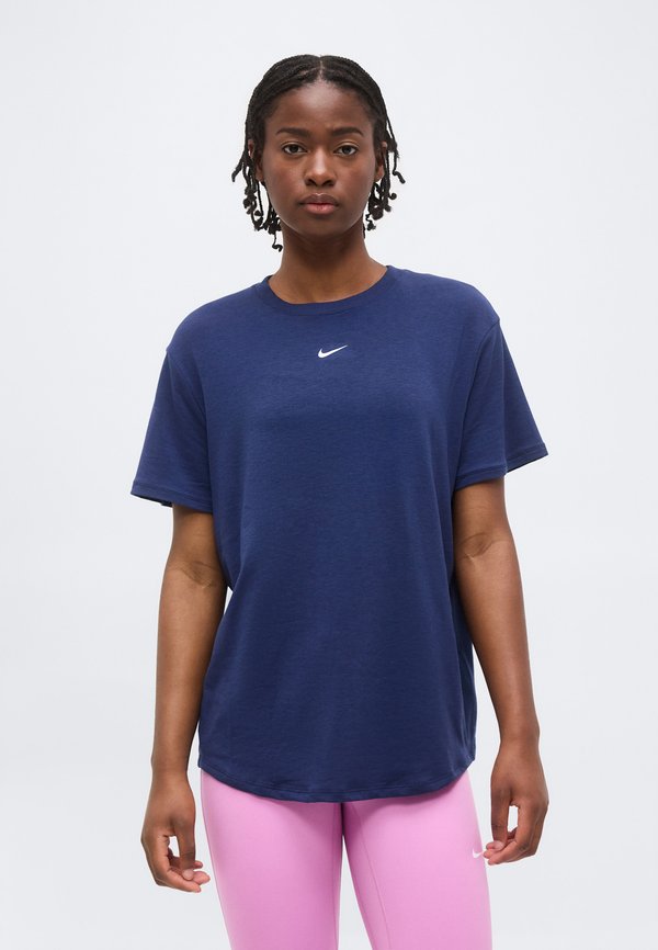 Nike Performance ONE RELAXED - Sports T-shirt - midnight navy/white