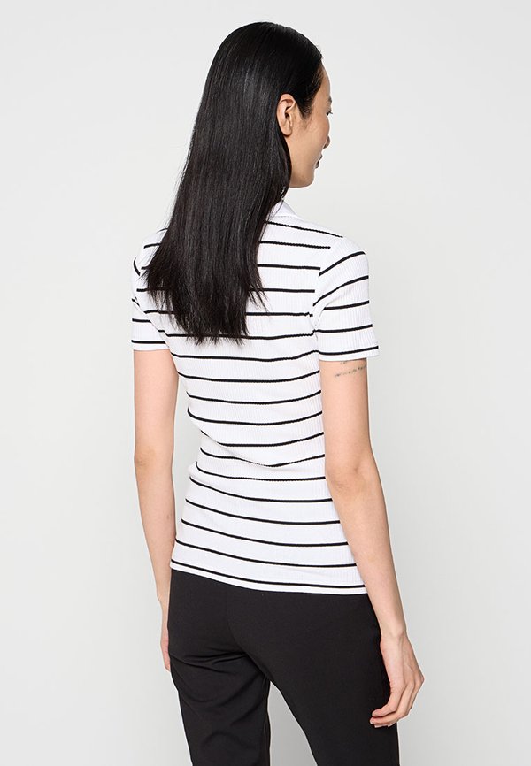 KARL LAGERFELD IKON STRIPED RIB POLO