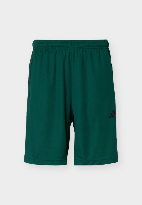 adidas Performance WORKOUT ESSENTIALS BASE 3 STRIPES 9 INCH SHORT - Sports shorts - collegiate green/black