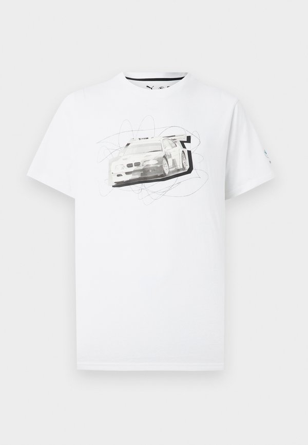 Puma BMW GRAPHIC TEE - Print T-shirt - puma white