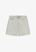 Bershka BAGGY - Denim shorts - grey