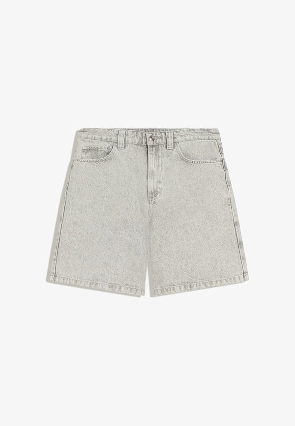 Bershka BAGGY - Denim shorts - grey