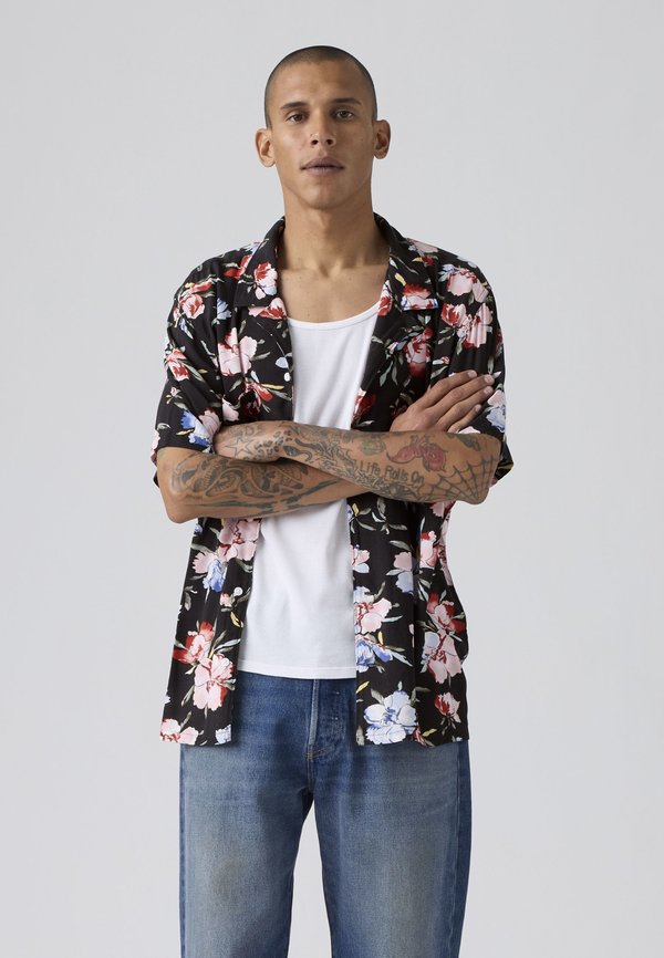 Levi's® CLASSIC CAMPER - Shirt - blake brushstroke floral v3 jet black plain weave