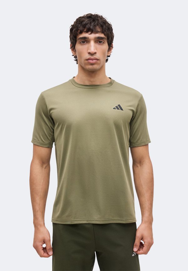 adidas Performance WORKOUT ESSENTIALS BASE - Sports T-shirt - olive strata