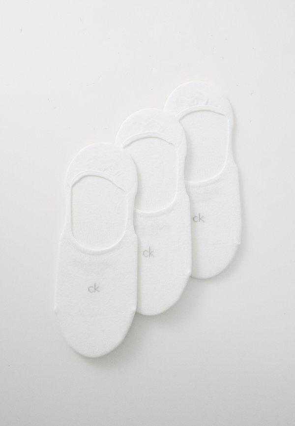 Calvin Klein Underwear WOMEN FOOTIE 3 PACK - Invisible socks - white
