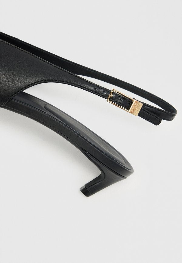 Tommy Hilfiger TH MONOGRAM LEATHER SLINGBACK KITTEN HEELS