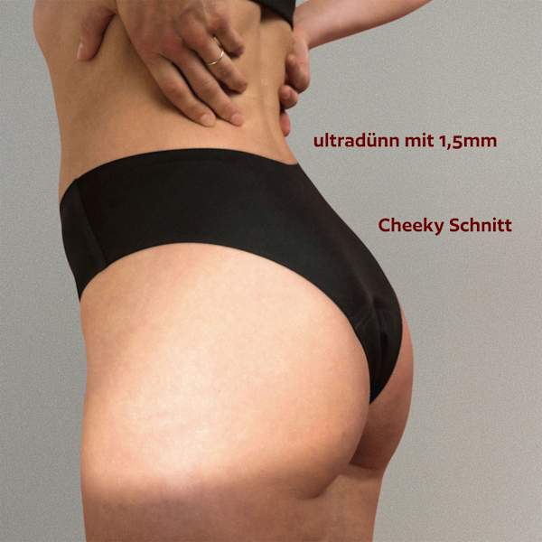 Periodenunterwäsche Slip Cheeky Schwarz Gr. M dais