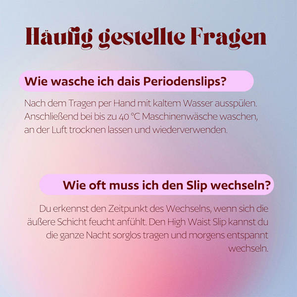 Periodenunterwäsche Slip Cheeky Schwarz Gr. XL dais