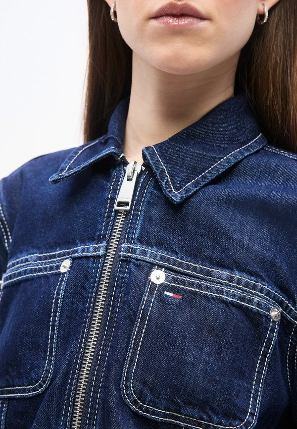 Tommy Jeans CROPPED ZIP-THRU DENIM JACKET