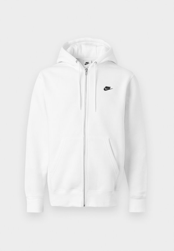 Nike Sportswear M NK CLUB BB FZ HOODIE - Zip-up sweatshirt - white white black