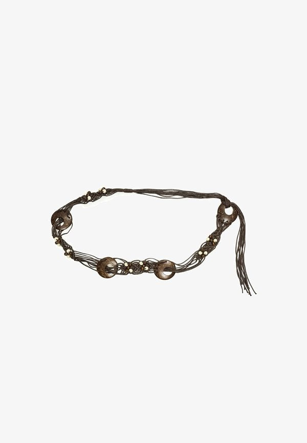 Bershka CROC-EFFECT BELT - Belt - dark brown
