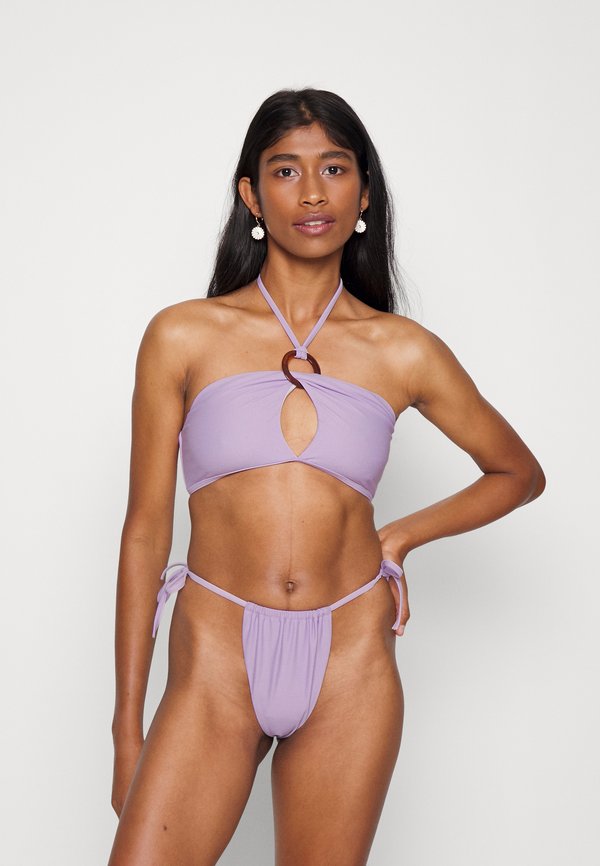 Missguided RING DETAIL HALTERNECK TOP HIGH LEG BOTTOM SET