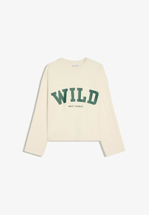 Bershka PRINTED ROUND NECK - SWEATSHIRT - Sweatshirt - white