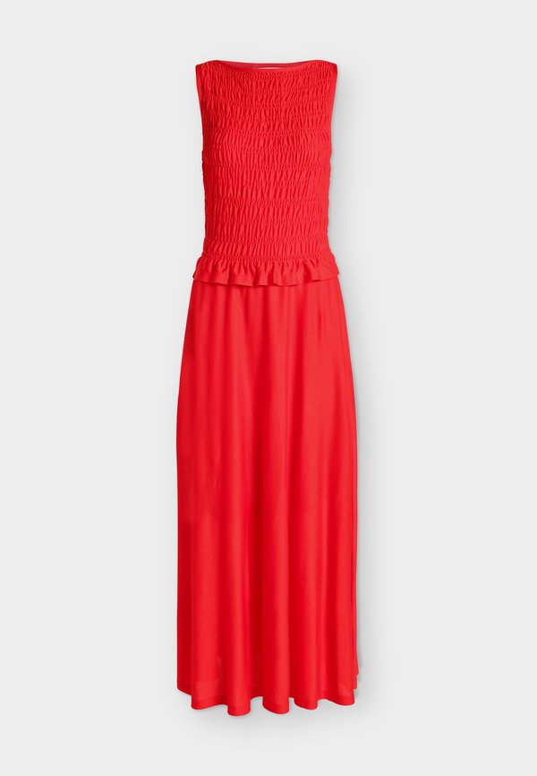 Tommy Hilfiger FEMININE SMOCKING DRESS - Maxi dress - fire red