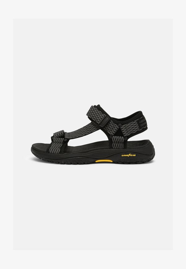 Skechers LOMELL - Sandals - black/gray