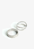 Bershka PACK OF 2  - Ring - silver-coloured