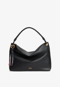 Tommy Hilfiger SIGNATURE TASSEL LEATHER SHOULDER BAG - Handbag - black