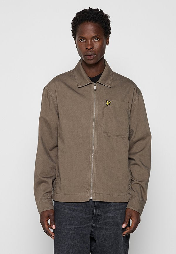 Lyle & Scott ENZYME WASH ZIP THROUGH OVERSHIRT