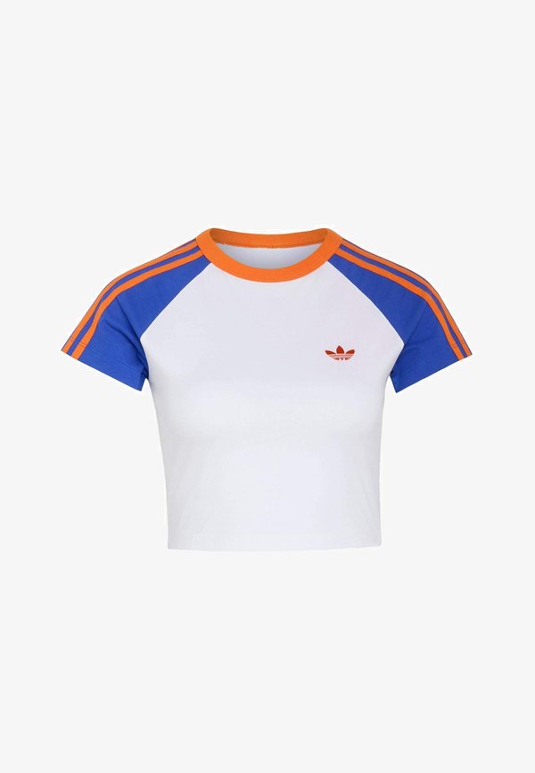 adidas Originals ADIDAS ORIGINALS SST BABY TEE - Print T-shirt - white   bold blue   orange