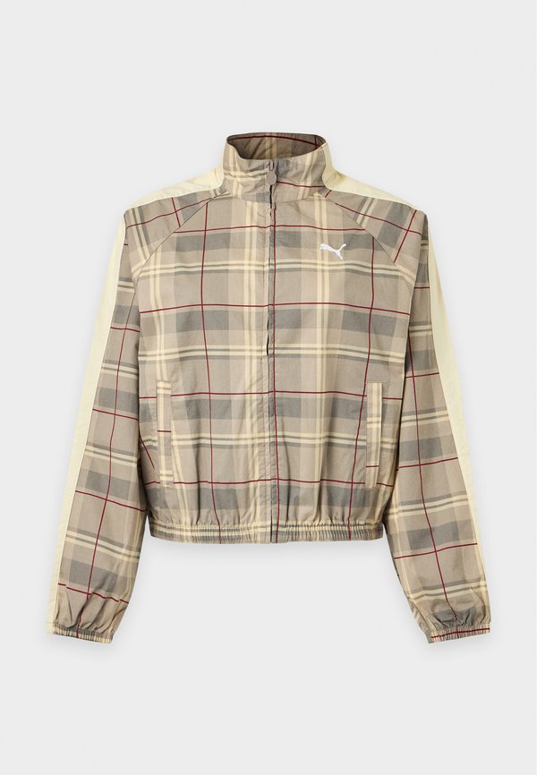 Puma T7 RELAXED TARTAN WOVEN JACKET - Summer jacket - mouse gray