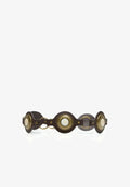 Bershka STONE MEDALLION - BELT - Waist belt - dark brown