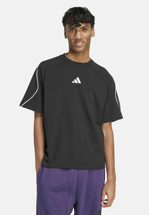 adidas Performance T-SHIRT M STADIUM TEE - Basic T-shirt - black owhite