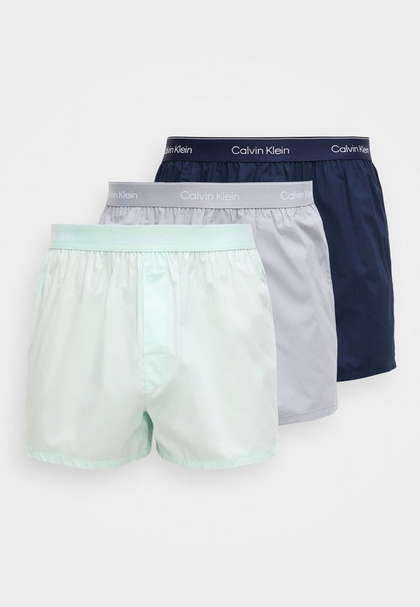 Calvin Klein Underwear ICON 3 PACK - Boxer shorts - shoreline/dark blue/misty grey