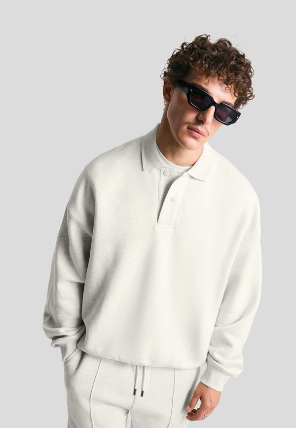 Bershka COLLAR - Long sleeved top - off white