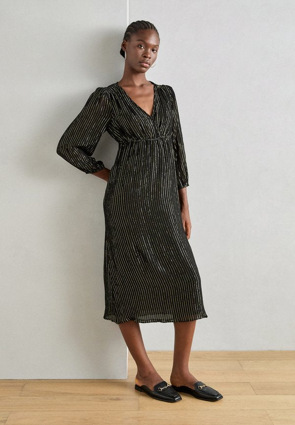 Scotch & Soda MIDI DRESS WITH PUFF SLEEVE