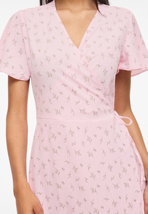 VILA VILOVIE S/S WRAP MIDI DRESS - NOOS