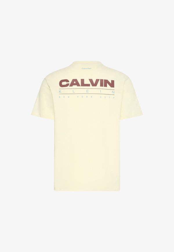 Calvin Klein Jeans SS 20S CALVIN DISC STACK GRAPHIC - Print T-shirt - green essence