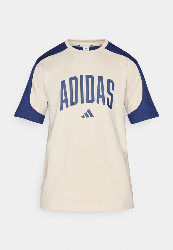 adidas Sportswear COLLEGIATE - Print T-shirt - alumina/dark blue