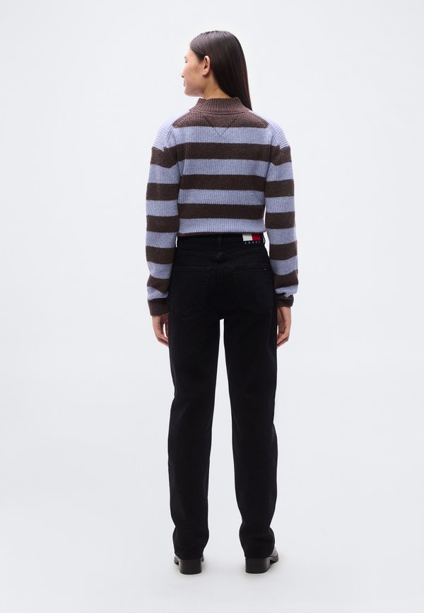 Tommy Jeans HIGH RISE SLIM STRAIGHT LEG BLACK JEANS
