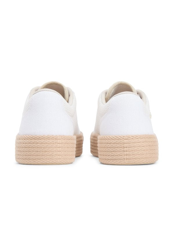 Tommy Hilfiger TH MONOGRAM CANVAS ROPE PLATFORM TRAINERS