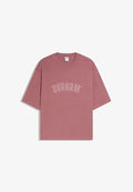 Bershka Print T-shirt - light red