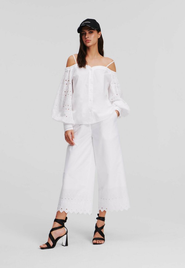 KARL LAGERFELD OFF SHOULDER EMBROIDERY
