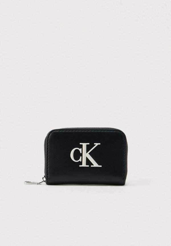 Calvin Klein BOLD MEDIUM ZIP AROUND - Wallet - black/white