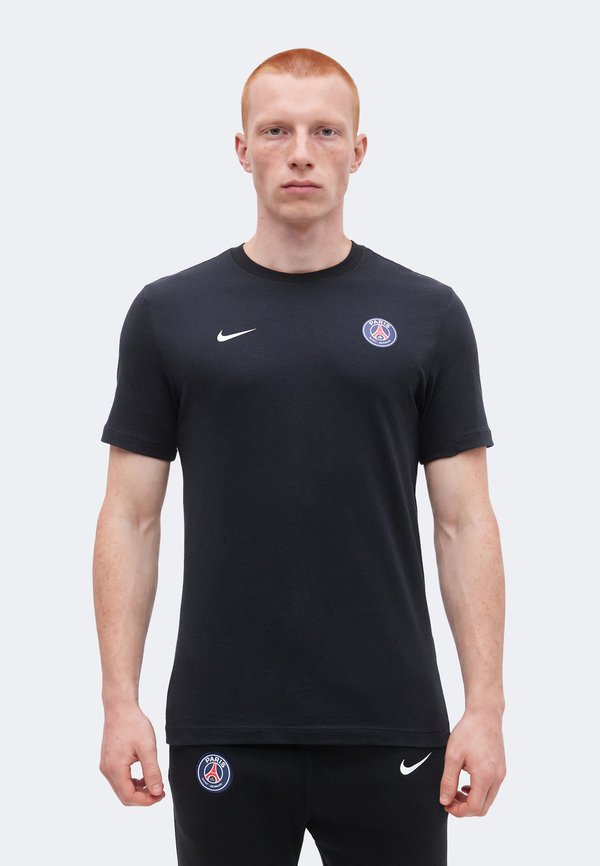 Nike Performance PARIS SAINT-GERMAIN CREST ESSENGLANDIAL TEE - Club wear - black