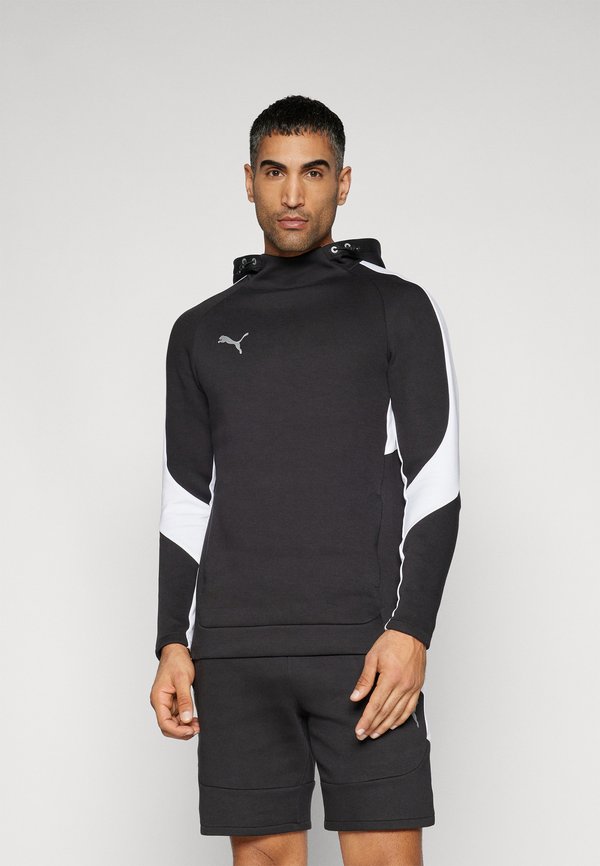 Puma HOODY - Hoodie - black/silver/white