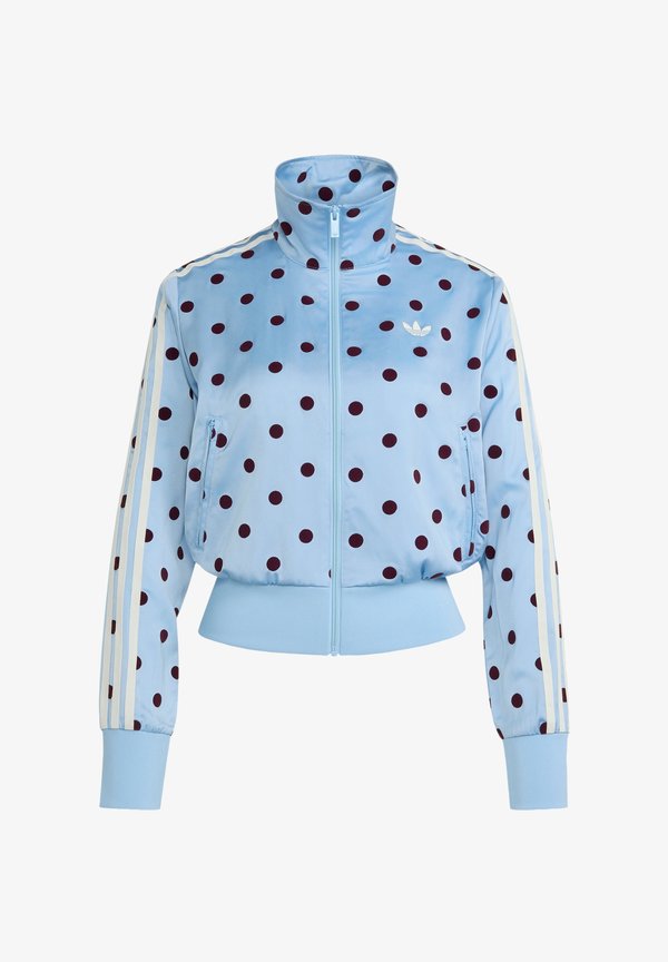 adidas Originals SATIN POLKA DOTS TT - Zip-up sweatshirt - clear sky