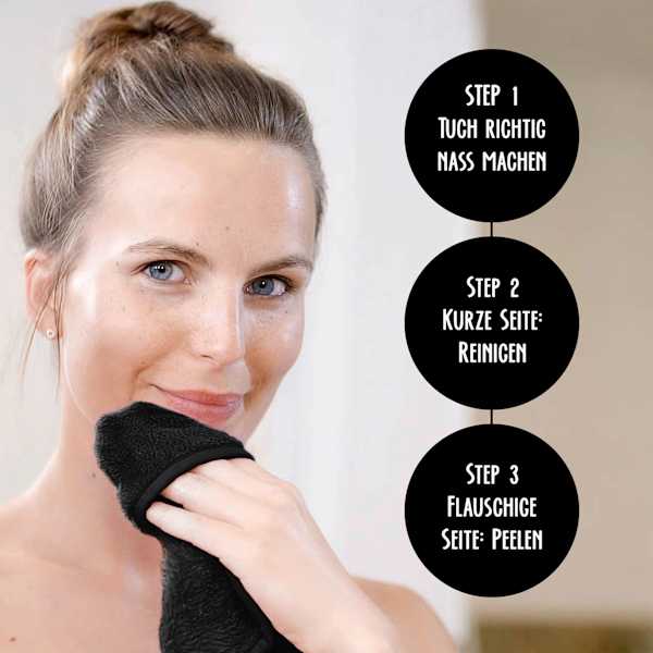 MakeUp Radierer Tuch Schwarz Der original MakeUp Radierer