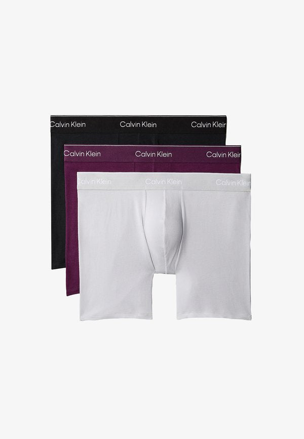 Calvin Klein Underwear 3 PACK - Boxer briefs - black harbor mist dark purple