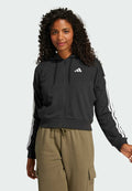 adidas Sportswear ESSENTIALS 3 STRIPES FRENCH TERRY FULL ZIP - Zip-up sweatshirt - black   white