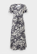 VILA VIPERRY V NECK MIDI DRESS