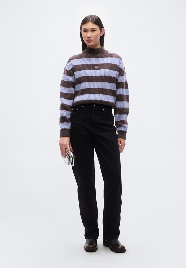 Tommy Jeans HIGH RISE SLIM STRAIGHT LEG BLACK JEANS