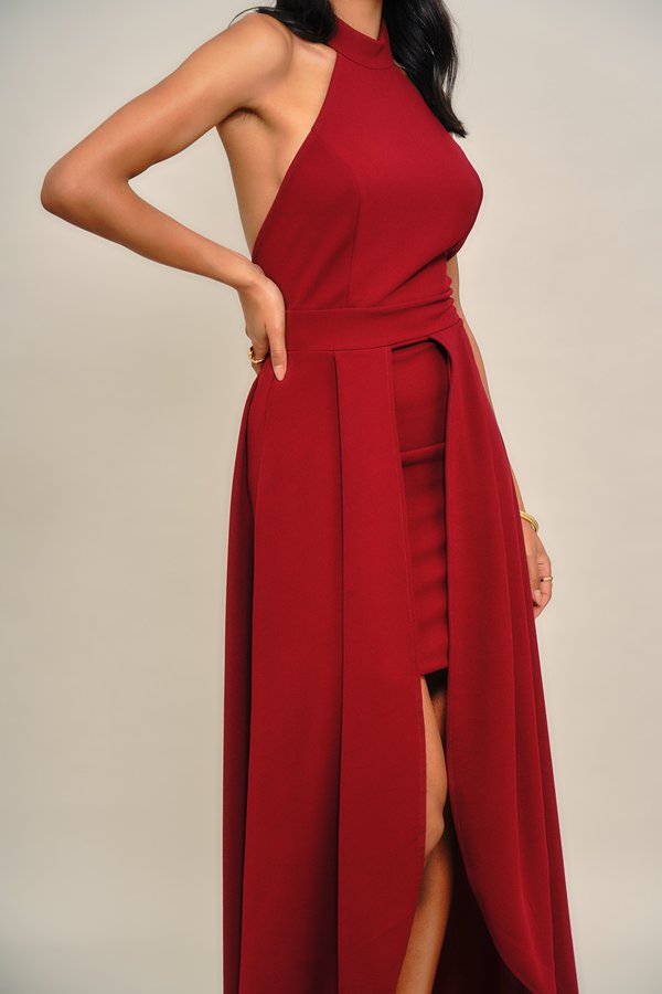 WAL G. YANNY HALTER NECK BODYCON