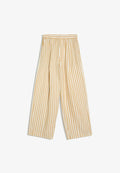 Bershka SUPERBAGGY STRIPED PANTS - Trousers - camel