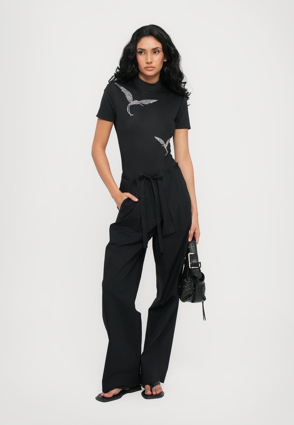 David Koma SHORT HUMMINGBIRD RHINESTONE BODYSUIT