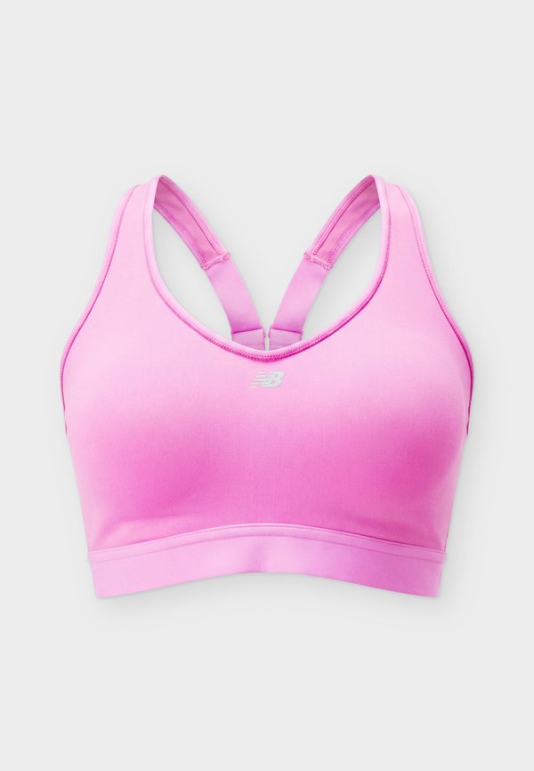 New Balance NB ESSENTIAL RUN BRA - High support sports bra - pink heat