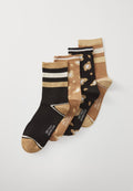 camano ONLINE WOMEN LEOPARD SOCKS 4 PACK